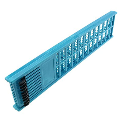 Fishing Hook Holder 2pcs 6x27cm Blue and Green Fishing Snelled Hook Holder Plastic Double Side Spring Hooks Storage Catch Holder for Snelled Rigs Holder Lead Tray Jigs Board