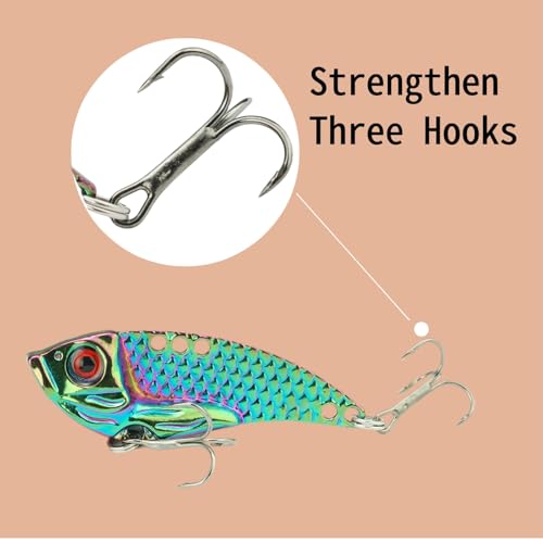 SHIAWASENA Fishing Spinners, 10pcs Trout Fishing Lures Kit, Inline Spinner Baits with Single Hooks &Treble Hooks & Fly Hooks, High-Reflective Flash Spoons for Trout, Salmon, Panfish, Bass, Pike - style: B#