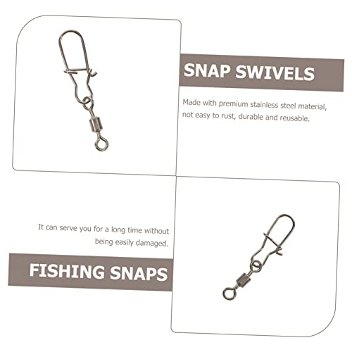 Snap Swivels Connector for Saltwater Freshwater Fishing Durable Tackle Accessories Strong Tensile