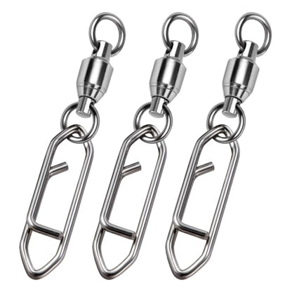 Alwonder 30-Pack Fishing Speed Clips Quick Change Snap Swivels, Ball Bearing Swivel Power Clips Fishing Snap Swivels Freshwater Saltwater Crankbait Popper Lures Quick Snaps Connectors Tackle - size: Size 1+S (44LB) 30pcs
