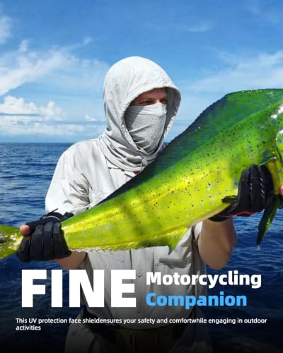 Cooling Breathable Balaclava Mask Sun UV Protection Sun Face Shield for Men Women Fishing Cycling Motorcycle Skiing Hiking - color: Light Gray