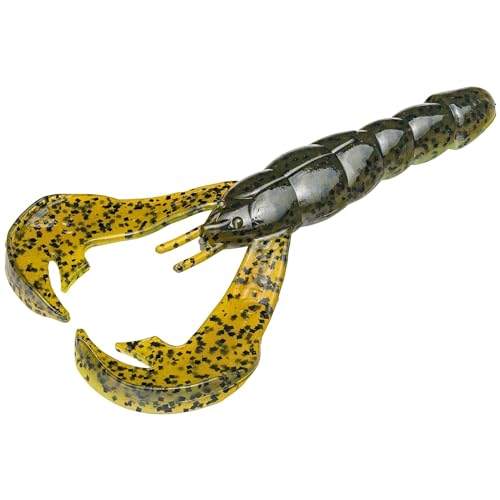 Strike King Rattlin' Rage Craw Soft Bait Fishing Lure, 4", Glass Rattle Chamber - color: Summer Craw, size: 4"