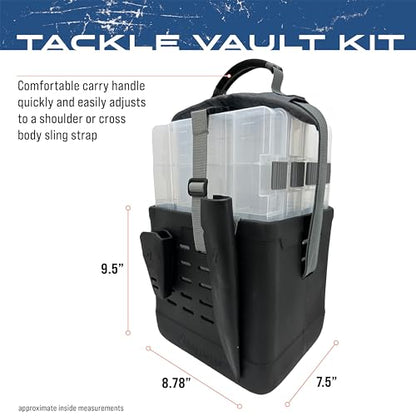 FROGG TOGGS EVA Tackle Vault, Lightweight, Customizable Fishing Tackle Bag - color: Black, style: 3700 Kit