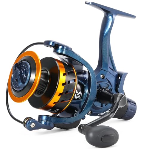 Sougayilang Spinning Reel, 22LB Max Drag Fishing Reel,CNC Aluminum Spool+Stainless Steel Shafts， Lightweight & Powerful for Saltwater or Freshwater Bass Trout - size: KSR-5000