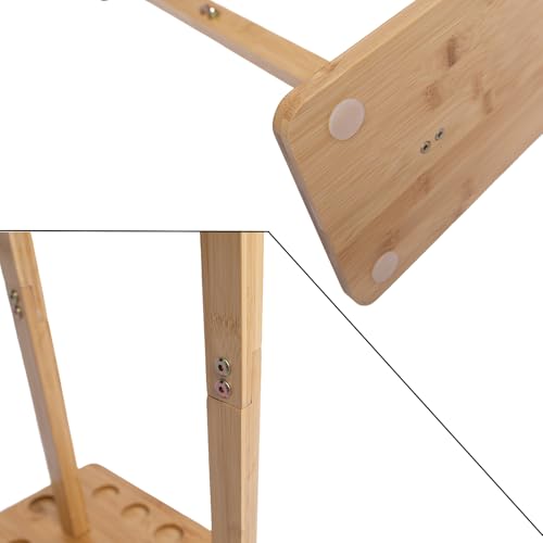 Fishing Pole Rod Racks—Floor Stand Bamboo Fishing Gear Equipment Storage Organizer, Easy Installation - Rectangular rods holder - style: holds up 14 rods