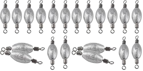 Hitefu Fish Weight Sinkers, Inline Weights Lead Fishing Weights Trolling Sinkers, Egg Sinkers for Bottom Fishing (3/8, 1/2, 3/4oz) - size: 1/2oz (Pack of 2)