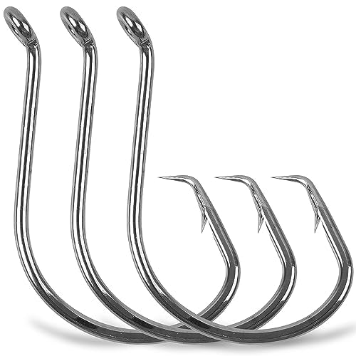 Circle Hooks Fishing Hooks Tackle - 120pcs 2X Strong Saltwater Fishing Hooks Octopus Circle Hooks Customized Offset Sport Circle Hook for Catfish Bass Size 10-10/0 - size: 120pcs 4/0