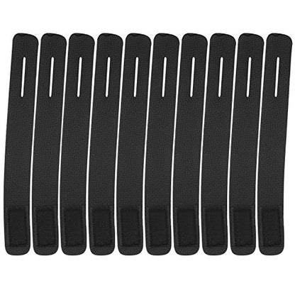 10Pcs Fishing Rod Tie Strap Slip Pole Fixing Band, Neoprene Rod Wrap Holder for Fishing Poles, Gear, Flags, , Pants