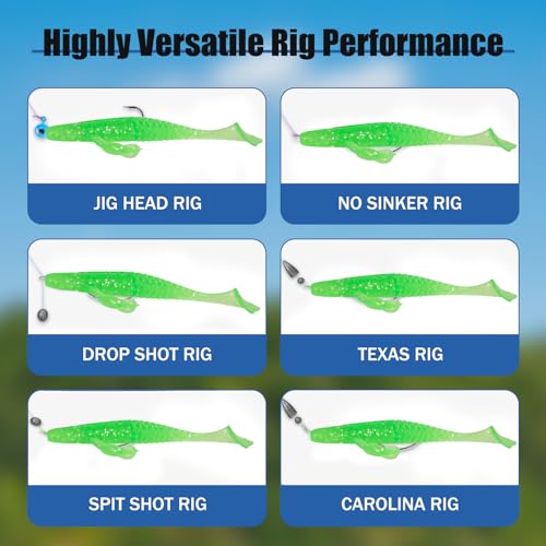 3" TPE Soft Plastic Paddle Tail Swimbaits | Fishing Lures for Bass, Trout, Crappie, and Walleye | Perfect for Texas Rig, Drop Shot, Shaky Head, and Split Shot Techniques