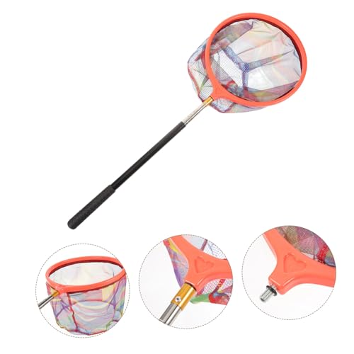 GANAZONO Stainless Steel Retractable Fishing Landing Net with Detachable Pole Portable Outdoor Fish Scoop Capacity Camping Tool for Bass Trout Random Color