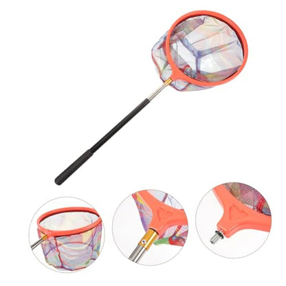 GANAZONO Stainless Steel Retractable Fishing Landing Net with Detachable Pole Portable Outdoor Fish Scoop Capacity Camping Tool for Bass Trout Random Color