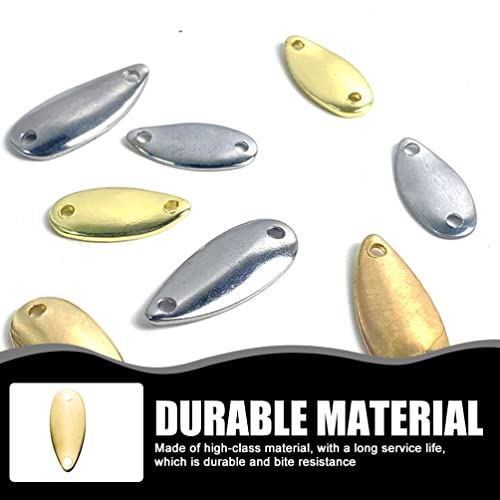 VOSAREA 20pcs Fishing Lure Blades Bright Color Metal Bait for Freshwater Fishing Compact Lightweight Design for Attracting Bass and Other Fish
