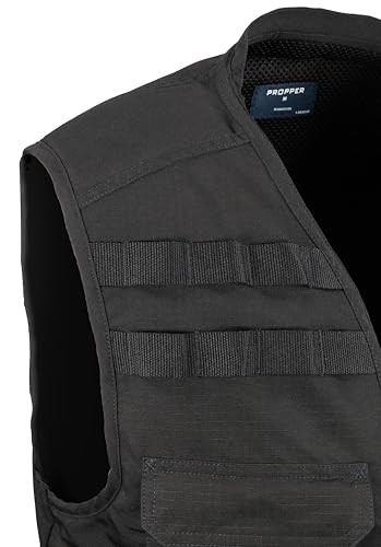 Edgetec Outdoor Utility Vest, Fishing, Hunting, Tactical Ripstop - color: Black, size: 4X-Large