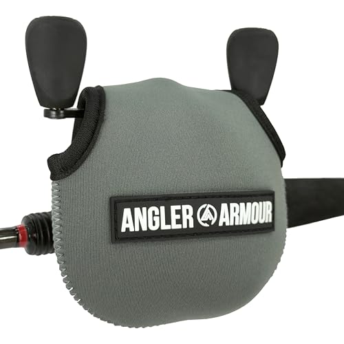Angler Armour Baitcast Reel Cover | Baitcaster Sleeve | Fishing Reel Pouch | Low Profile Baitcasting Reel Protector | Neoprene Reel Case | 50 100 200 Series Baitcast Covers - color: Titanium Gray