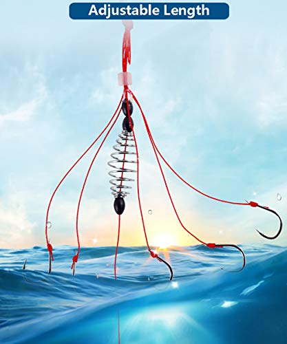 Dyxssm Trap Fishing Hooks Carp Fishing Baits Hook Lure with Fishing Spring Carp Feeder (Pack of 4) - size: 15#