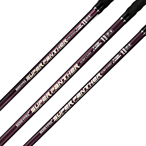 BERRYPRO Surf Spinning Rod Surf Casting Fishing Rod Carbon Fiber Travel Fishing Rod (9'/10'/10'6''/11'/12'/13'3'') - style: 12'-casting 2-piece
