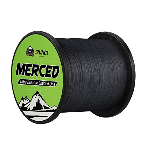 RUNCL Braided Fishing Line Merced, 1000 500 300 Yards Braided Line 4 8 Strands, 6-200LB - Proprietary Weaving Tech, Thin-Coating Tech, Stronger Smoother for Freshwater Saltwater - color: Gray, size: 10lb/500yards (4 Strands)