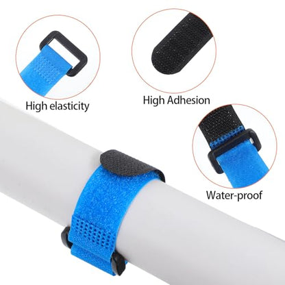 Nogeqi 20 Pcs Fishing Rod Straps, 5 Colors, Fishing Rod Ties, Fishings Pole Straps Belt for Casting, Fly Rods