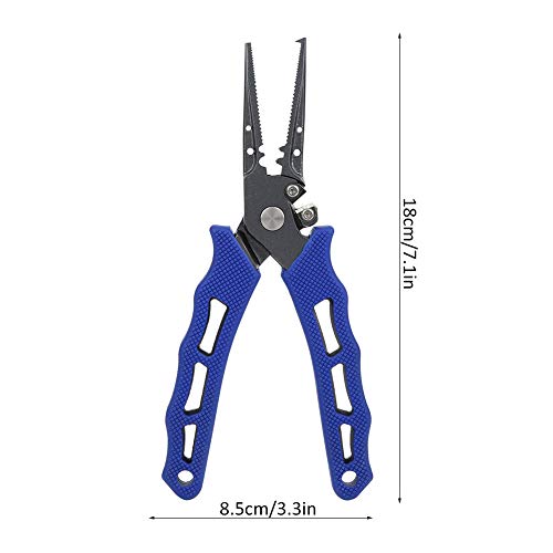 Fishing Lure Pliers Hook Remover Controller Scissors Tool for Fishing Control Blue