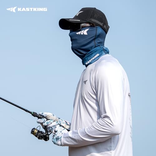 KastKing Ultimate Angler Neck Gaiter, UPF 50 Sun Mask, Sun Gaiters for Men & Women, Hydrocool Technology, Fishing, Hiking - color: C: Titan (Size: 19"x9.5")