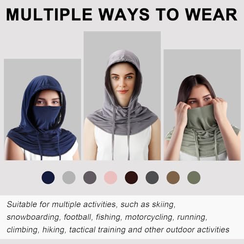 Cooling Balaclava Face Mask Breathable Full Head Mask Sun Protection Neck Cover UV Face Cover for Men Women - color: Vivid Color