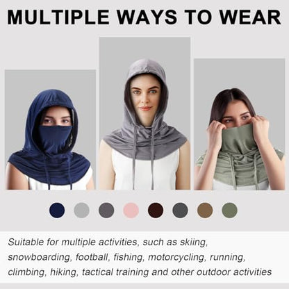 Cooling Balaclava Face Mask Breathable Full Head Mask Sun Protection Neck Cover UV Face Cover for Men Women - color: Vivid Color