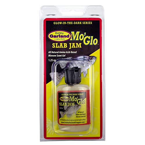 Bobby Garland Mo' Glo Slab Jam Glow-in-The-Dark All Natural Minnow Scent Gel for Crappie Fishing, 1.25 oz