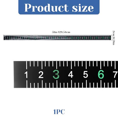 Fishing Ruler Fish Measuring Tape Tool Self Adhesive Reflective Boats Ruler 51" for Boat Fish Measuring Board Waterproof Fishing Boat Accessories for Fishs Boats Sailboats Yachts Kayaks