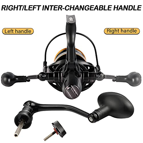 Sougayilang Bait Feeder Spinning Reels,33Lbs Drag Carp Fishing Reel Front and Rear Drag System, Freshwater Fishing Reel for Live Liner Bait Fishing for Catfish Fishing - color: B-S331-7000
