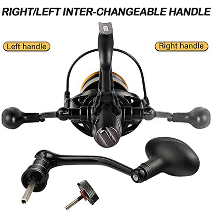 Sougayilang Bait Feeder Spinning Reels,33Lbs Drag Carp Fishing Reel Front and Rear Drag System, Freshwater Fishing Reel for Live Liner Bait Fishing for Catfish Fishing - color: B-S331-5000