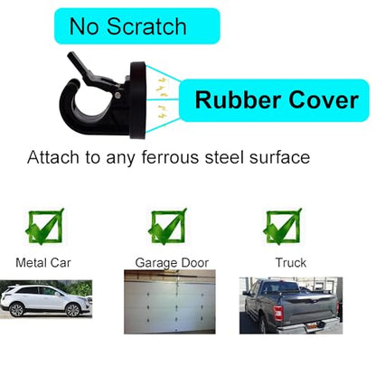 YYST Magnetic Fishing Rod Car Stand, Portable Outdoor Vertical or Horizontal or Over-Head Van Truck Boat Vehicle SUV Garage Door Fly Fishing Rod Pole Storage Rack Holder