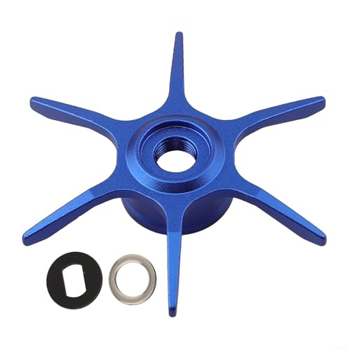 Modified Star Brake For Abu Garcia Max Series B3/B4/P3/P4/P5 Fishing Reel, 6-Star Drag Adjustment Knob, Aluminum Alloy DIY Replacement Part (right hand blue) - color: blue, size: right hand