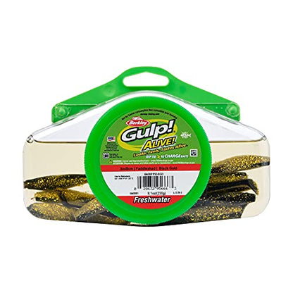 Berkley Gulp! Alive! Paddleshad Fishing Soft Bait - color: Black Gold, size: 3in - Half Pint 4x7