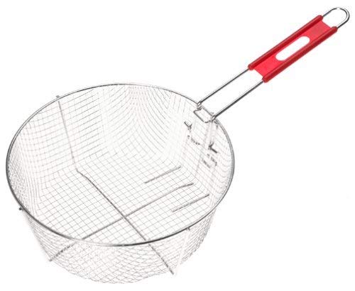 Lodge Silver Deep Fry Basket - Nickel-Plated Steel Deep Fry Basket - 11.5 Inch - size: 10.25 Inch