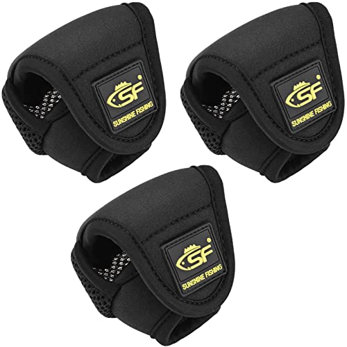 SF Low Profile Casting Baitcast Reels Cover Case Reel Pouch Glove for Fits 50 100 200 300 Series Baitcaster - color: Baitcast 300 Series/ Black
