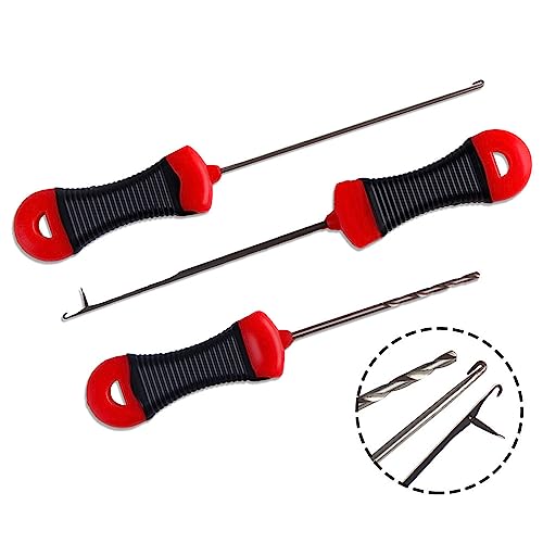 Baits Needle Stainless Steel Fish Stringer 4 in 1 Carps Fishing Baits Needle Tool Drilling Hook for Making Rigs Fish Pellets Baiting - color: B