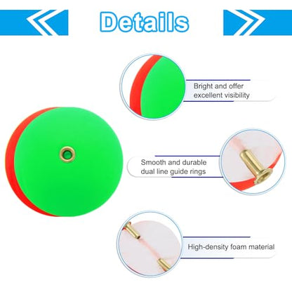 PATIKIL Fishing Bobber, Slip Foam Floats Buoy Rig Stoppers for Crappie Trout Bass Fishing - color: Red,Green, size: 1.1 Inch