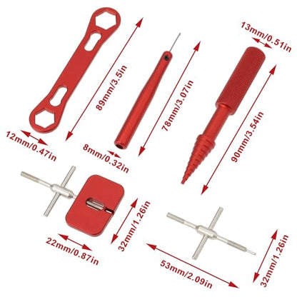 1 Set Reel Repair Tool Kit 90x13mm/8x78mm for Fishing Reel Maintenance Red