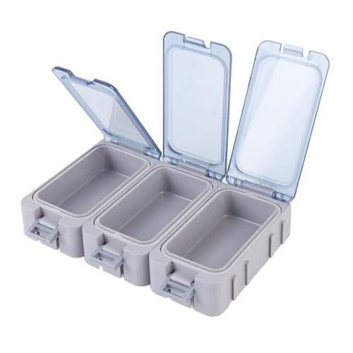 Small Tackle Box, Portable Fishing Gear Organizer with Transparent Window and Luminous Seal, for Anglers and Fishing Beginners (Gray) - color: Gray