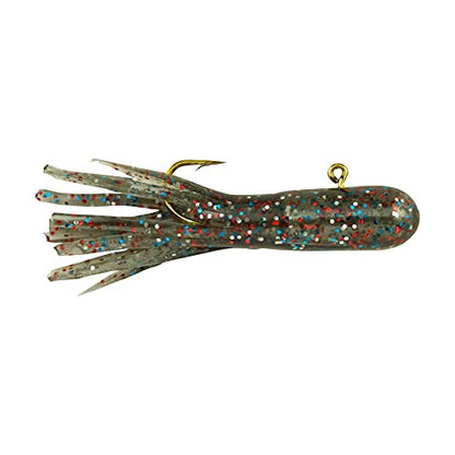 Berkley PowerBait Pre-Rigged Atomic Tubes Fishing Soft Bait - color: Smoke Rainbow Sparkle, size: 1/16 oz