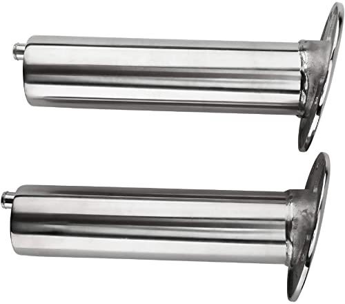 YaeMarine 4-Pack Heavy Duty Stainless Steel 316 Deluxe Rod Holders with Drain, Flush Mount Fishing Rod Pole Holders, 30 Degree /15 Degree/90 Degree - style: 15 Degree