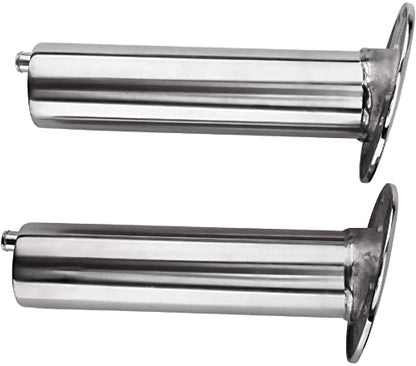 YaeMarine 4-Pack Heavy Duty Stainless Steel 316 Deluxe Rod Holders with Drain, Flush Mount Fishing Rod Pole Holders, 30 Degree /15 Degree/90 Degree - style: 15 Degree