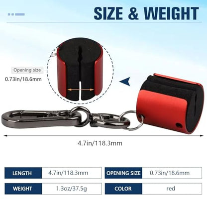 Dovesun Creek Rod Clips Wearable Fishing Rod Holder Clip Fly Fishing Pole Accessories 1PCS & 2PCS - color: Cylindrical-Red-2PCS