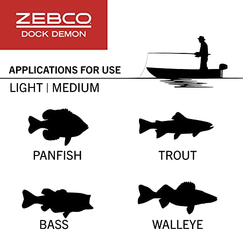 Zebco Dock Demon Spinning Reel or Spincast Reel and Fishing Rod Combo, 30-Inch Durable Fiberglass Rod, QuickSet Anti-Reverse Fishing Reel - style: Spinning Reel - Purple