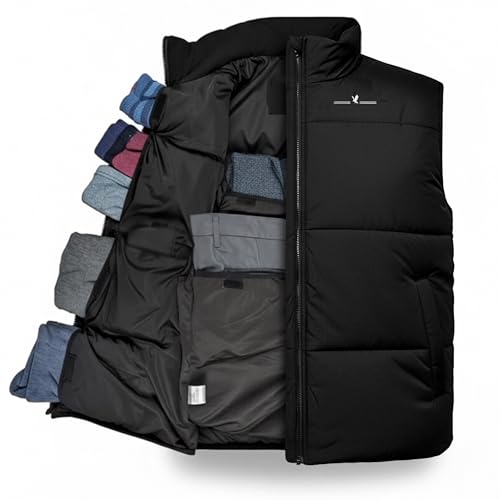 Smart Travel Vest for Men & Women with 12 Hidden Pockets | Avoid Carry-on Fees | Holds 4 Days of Clothes - size: X-Large