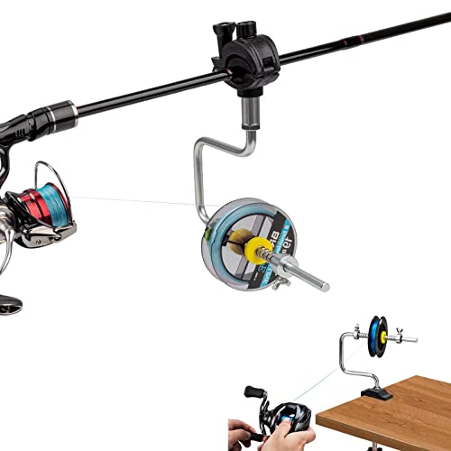 THKFISH Fishing Line Spooler Fishing Line Winder Spooler Fishing Accessories Adjustable Stable Portable Fishing Line Spooler/Fishing Line Remover - color: D-Line Spooler Rod Clamp & Table Clamp