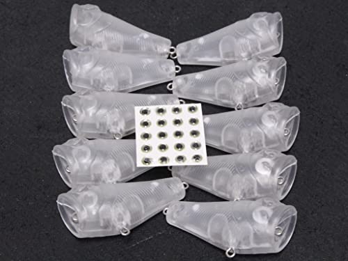 10 Blank Unpainted Minnow Crankbait Topwater Lipless Jerkbait Fishing Lures V3 - color: UPT620P10