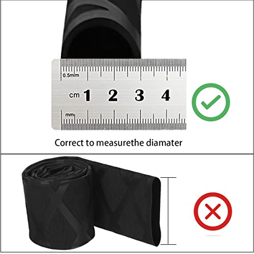 30 mm 35mm 40mm X-Tube Heat Shrink Sleeve Wrap Tubing for Fishing Rod Grips with Non Slip Waterproof and Insulation Lengths Durable Repair 39Inch(1M) - color: 30MM Black