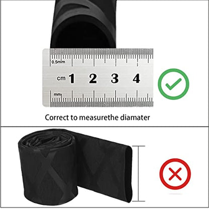 30 mm 35mm 40mm X-Tube Heat Shrink Sleeve Wrap Tubing for Fishing Rod Grips with Non Slip Waterproof and Insulation Lengths Durable Repair 39Inch(1M) - color: 30MM Black