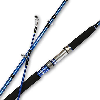 Fiblink 2-Piece Saltwater Spinning Fishing Rod Offshore Graphite Portable Fishing Rod (7 Feet) - style: 6' Heavy